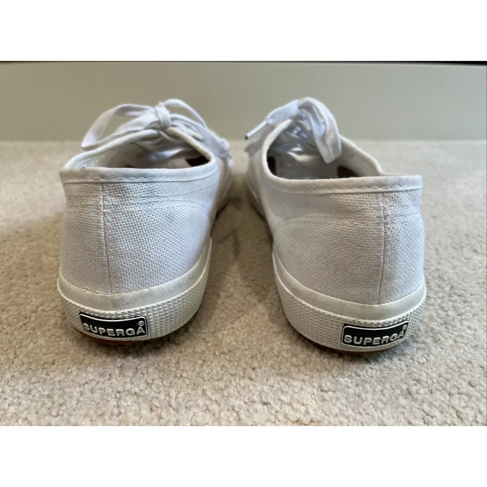 Superga 2750 Cotu Classic White Canvas Sneakers Men's 9 Women's 10.5 EU 42